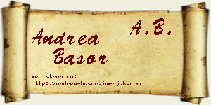 Andrea Basor vizit kartica